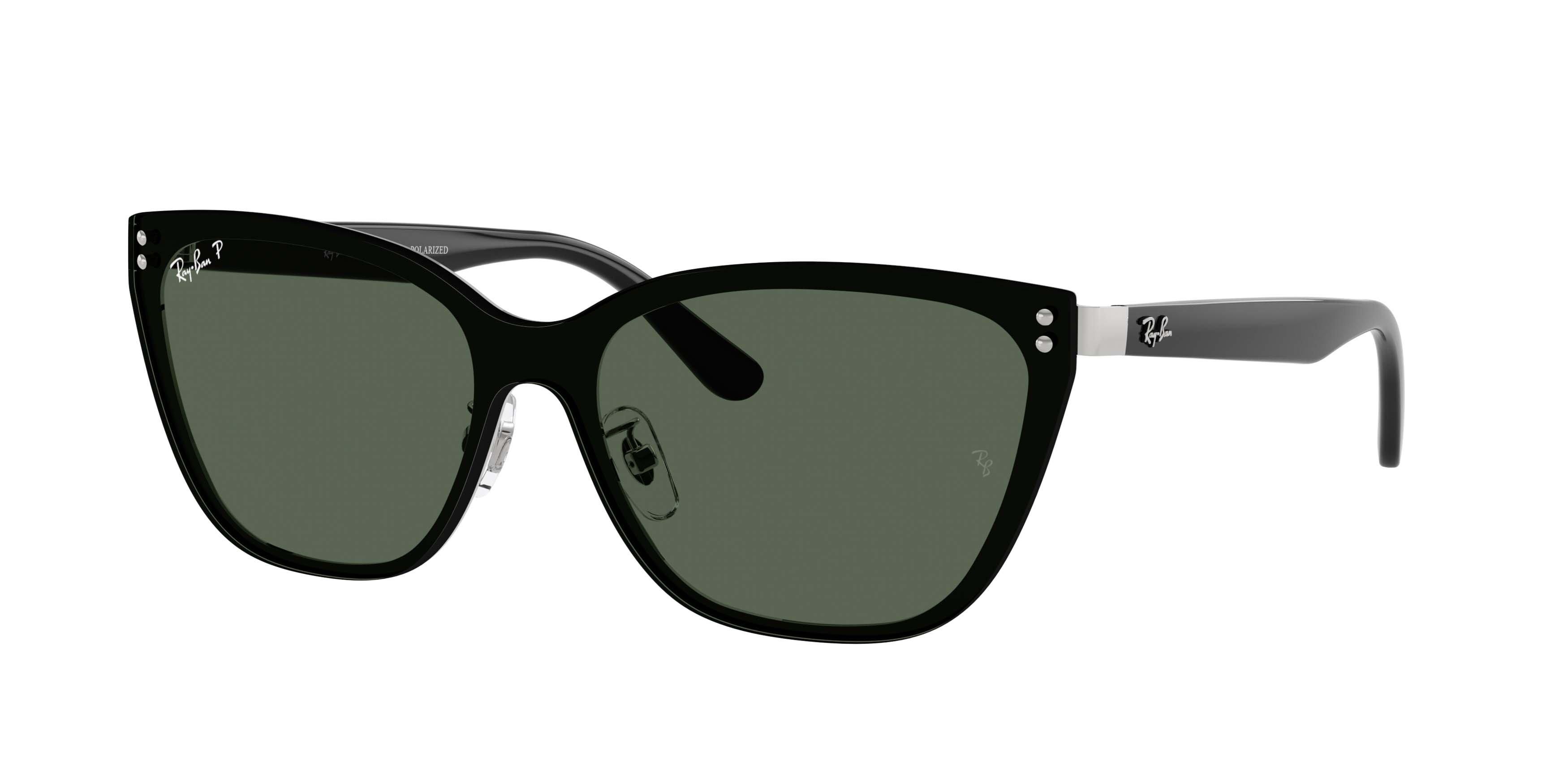 Ray-Ban RB3798D Dark Green Polarized Sunglasses - Silver - SILVER/GREEN
